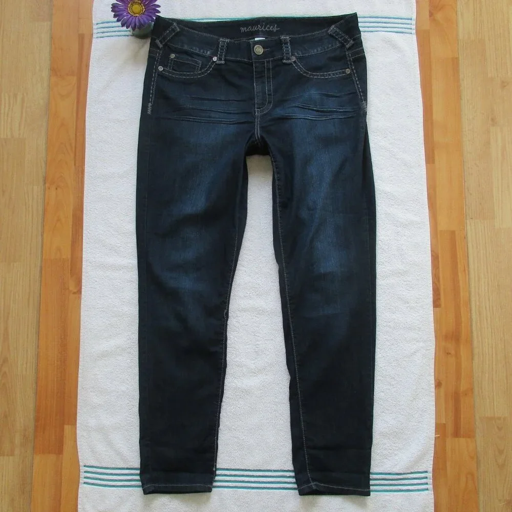 MAURICES Jeans Size 18 Dark Blue Jegging - Picture 3 of 11